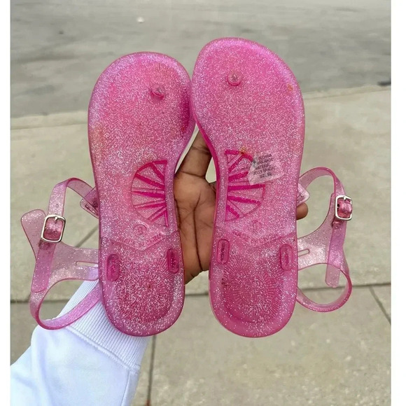 Kate Spade Pink Yari Glitter Jelly Sandals Size 9 - Picture 4 of 8